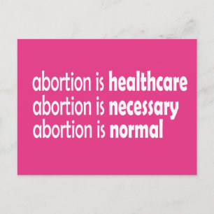 abortion is postcard