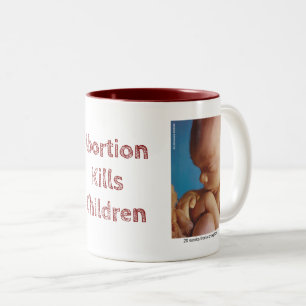 Abortion Kills Children Two-Tone Coffee Mug