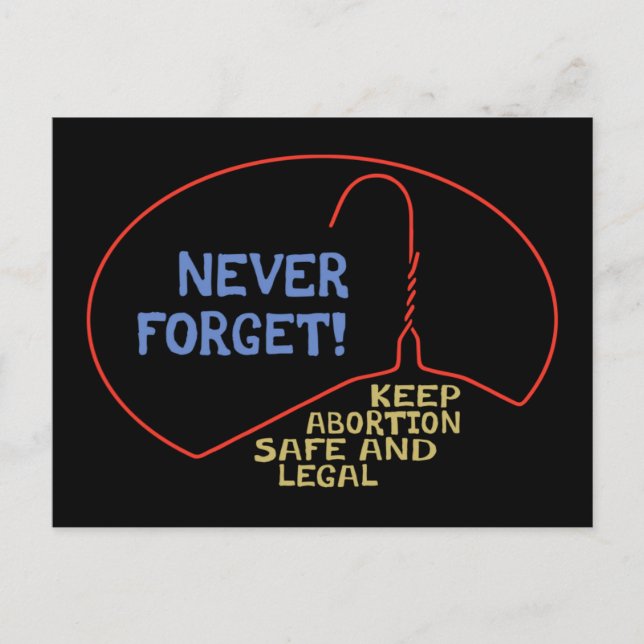 Abortion Safe & Legal Postcard (Front)