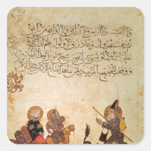 Abou Zayd meets some merchants Square Sticker