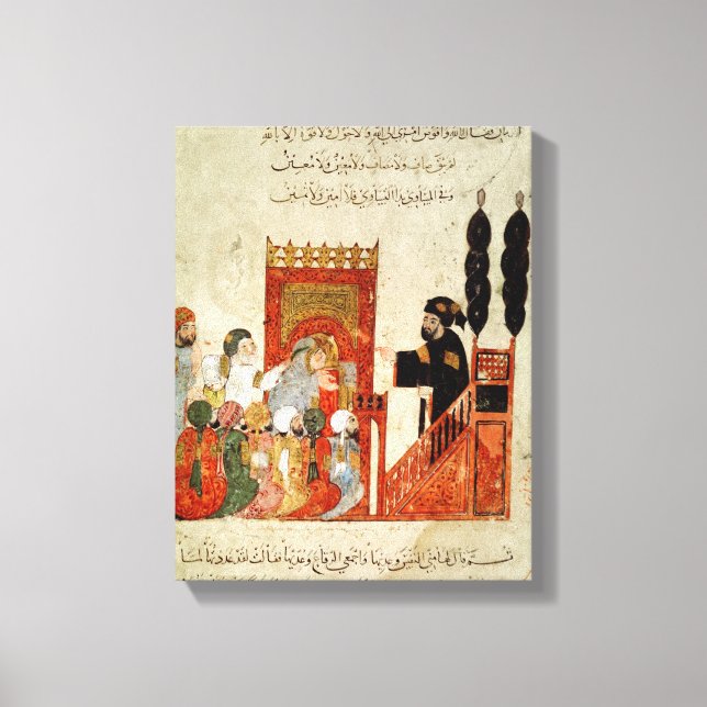 Abou Zayd preaching in the Mosque Canvas Print (Front)