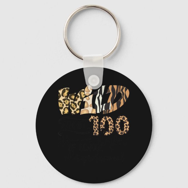 About 100 Days Of School Paraprofessional  Key Ring (Front)
