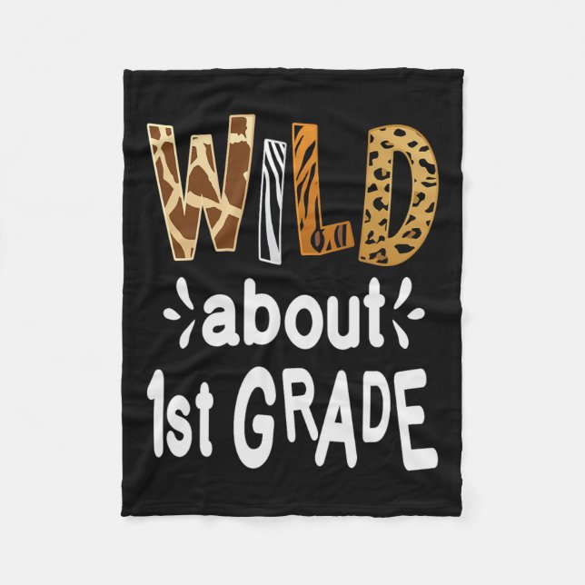 About 1st Grade Welcome Back To School First Day O Fleece Blanket (Front)