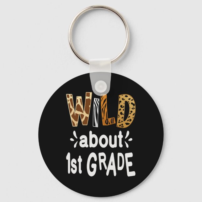 About 1st Grade Welcome Back To School First Day O Key Ring (Front)