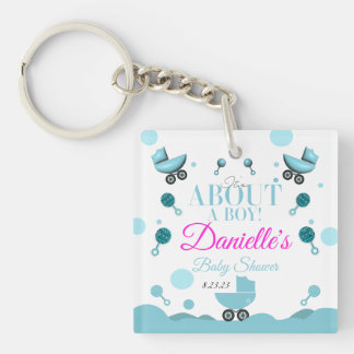 About a Boy Baby Shower Invite Invitation Gift Bag Key Ring