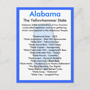 About Alabama Postcard