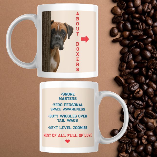 About Boxers Funny & Loving Boxer Dog Quote Design Coffee Mug (Creator Uploaded)