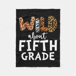 About Fifth Grade Teacher Students Back To School Fleece Blanket