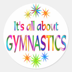 About Gymnastics Classic Round Sticker