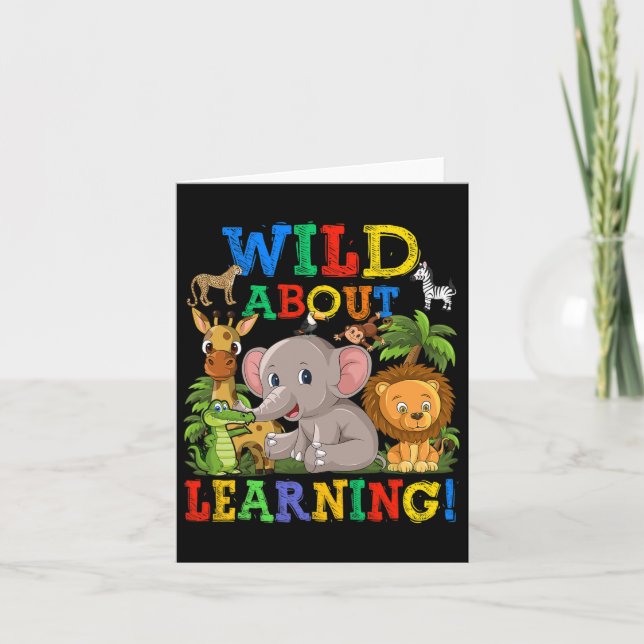 About Learning Safari Animals Jungle Back To Schoo Card (Front)