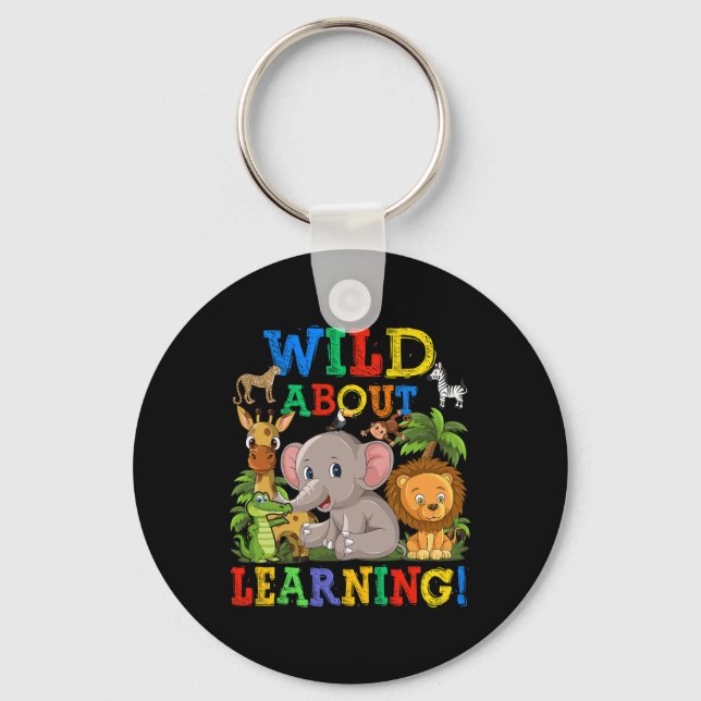 About Learning Safari Animals Jungle Back To Schoo Key Ring (Front)