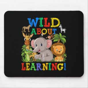 About Learning Safari Animals Jungle Back To Schoo Mouse Mat