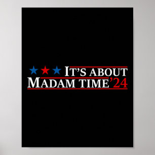 About Madam Time Harris 2024 Kamala Childless Cat Poster