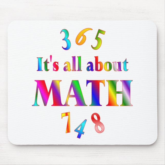 About Math Mouse Mat (Front)