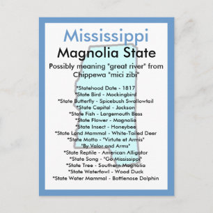 About Mississippi Postcard