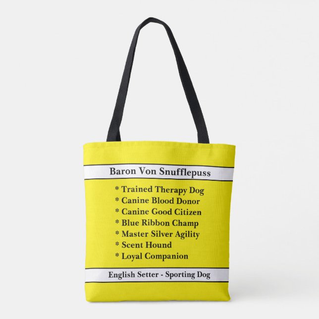 [About My Dog] Dog Brag Bag - Solid Colour Tote (Back)