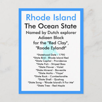 About Rhode Island Postcard