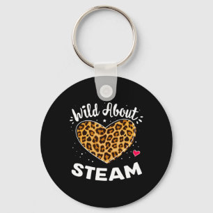 About Steam Leopard Squad Stem Back To School Day Key Ring