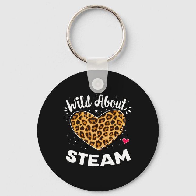 About Steam Leopard Squad Stem Back To School Day  Key Ring (Front)