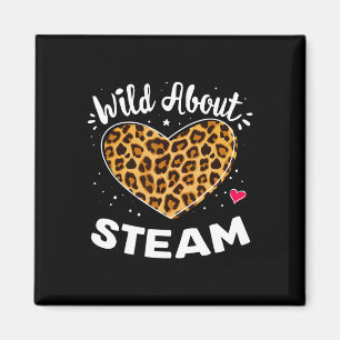 About Steam Leopard Squad Stem Back To School Day Magnet