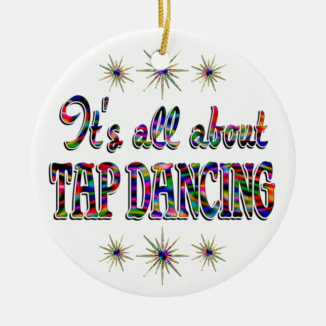About Tap Dancing Ceramic Tree Decoration (Front)