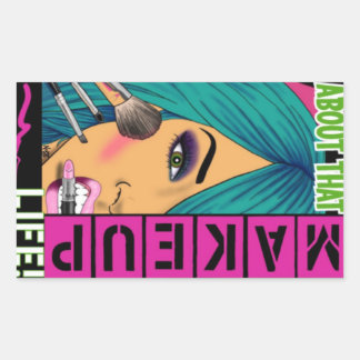 About That Makeup Life Rectangular Sticker