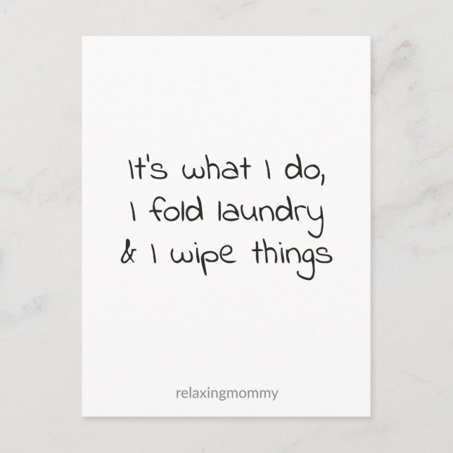 About the momlife, funny quote kaart holiday postcard (Front)