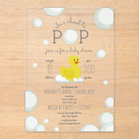 About To Pop Duck Bubble Neutral Baby Shower