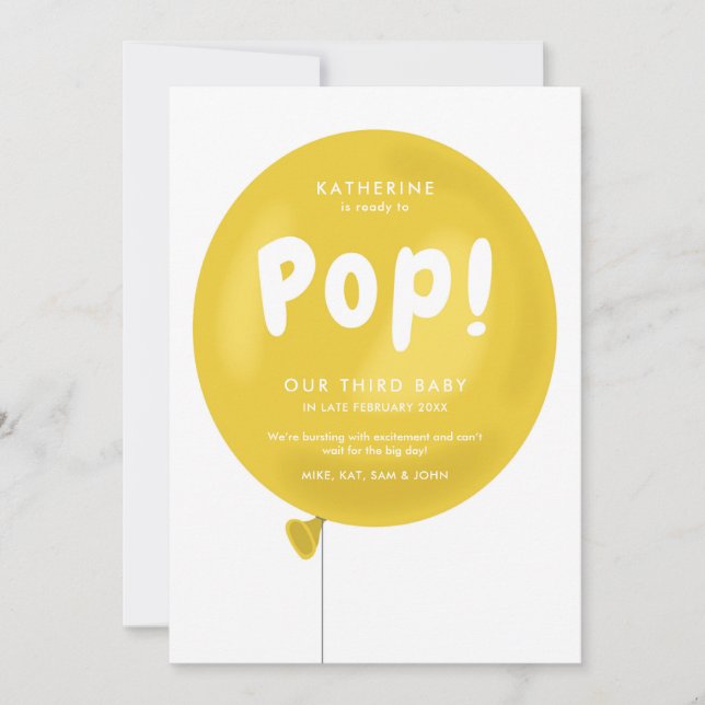 About to Pop Pregnancy Announcement (Front)