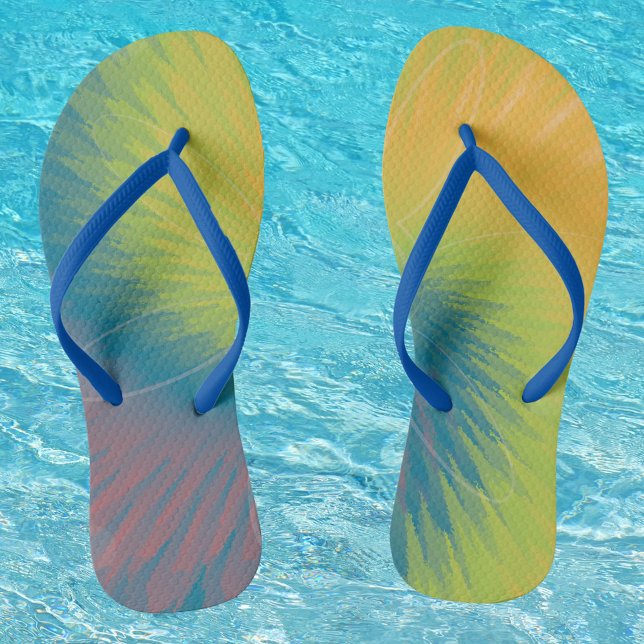 About to Tie Dye Flip Flops (Tie Dye Themed Flip Flops)