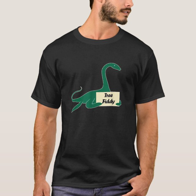 About Tree Fiddy Funny Loch Ness Monster Tee 3 50 (Front)