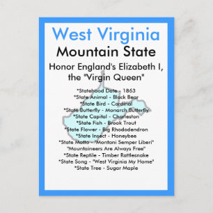About West Virginia Postcard
