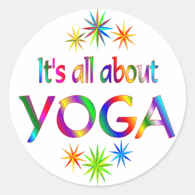 About Yoga Classic Round Sticker (Front)