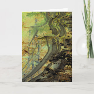 "Above a Beaver Dam I" Abstractly Enhanced Pond Card