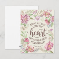 Above All Else Guard Your Heart Religious Postcard