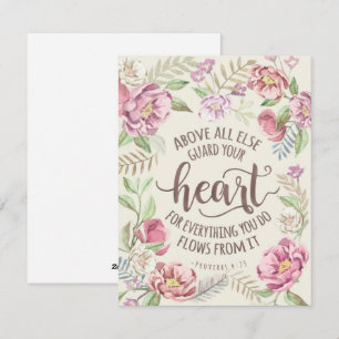 Above All Else Guard Your Heart Religious Postcard