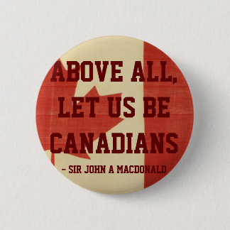 Above All, Let Us Be Canadians 6 Cm Round Badge