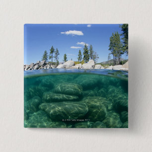 Above and below Lake Tahoe 15 Cm Square Badge