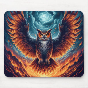 Above and Below - Wise Owl Art Mouse Mat