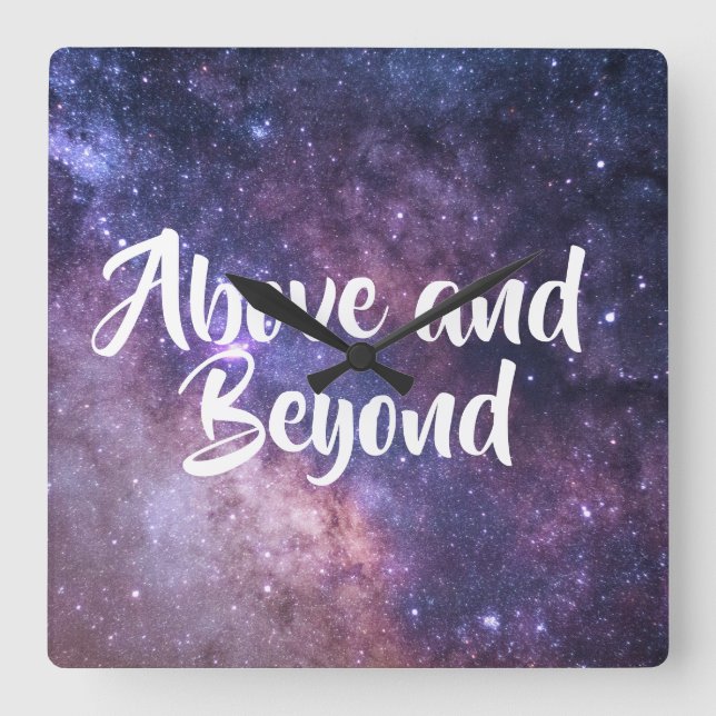 Above and Beyond Square Wall Clock (Front)