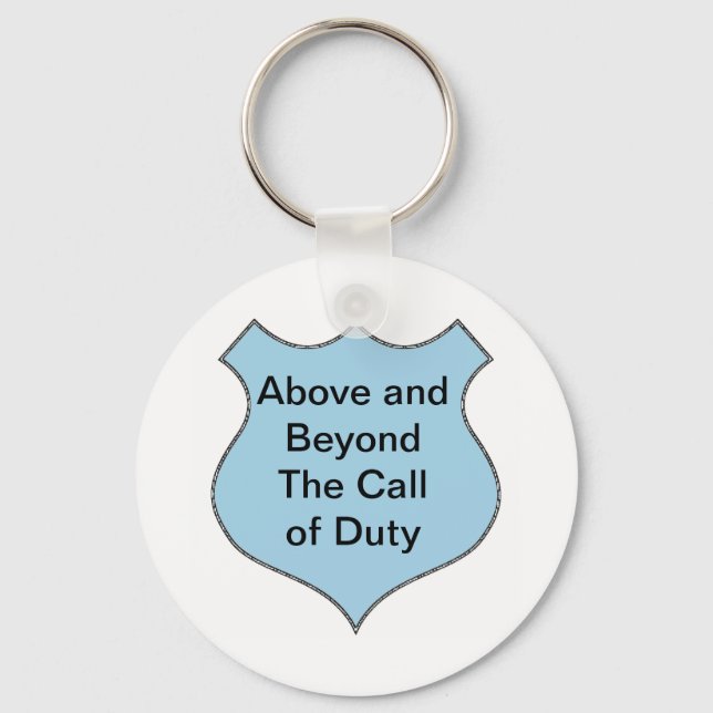 Above and Beyond the Call of Duty Badge Key Ring (Front)