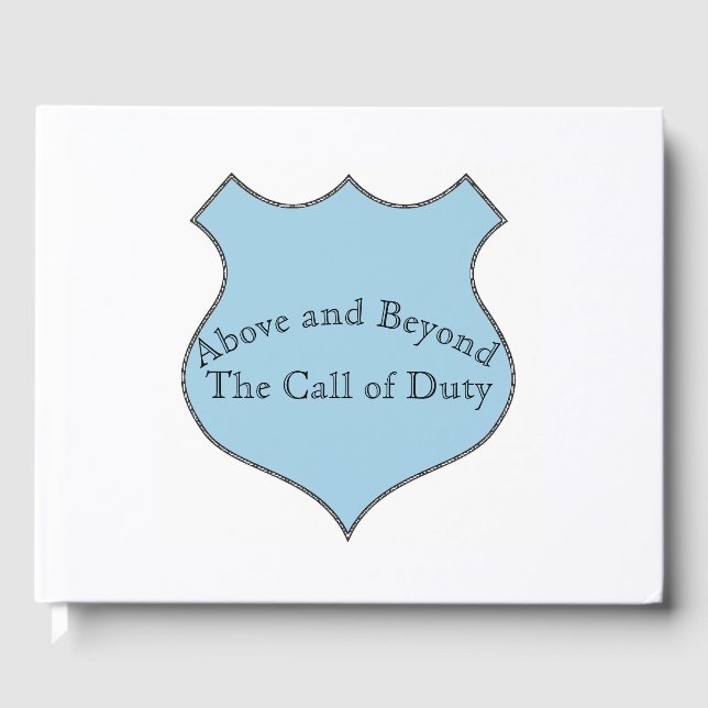 Above And Beyond The Call of Duty Retirement Party Guest Book (Front)