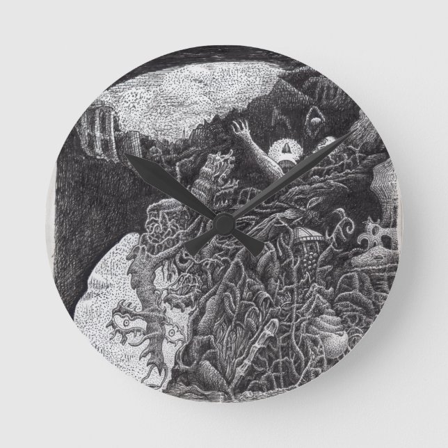 Above & Below by Brian Benson Round Clock (Front)