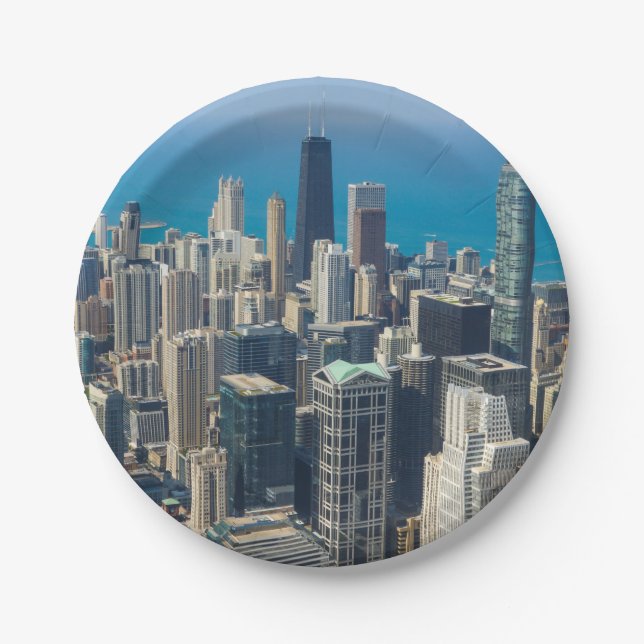 Above Chicago Paper Plate (Front)