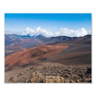 above haleakala crater along sliding sands trail photo print