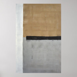 'Above' Neutral Abstract Art Poster Print