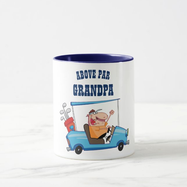 Above PAR GRANDPA - Funny Golf Grandfather Golfer Mug (Center)