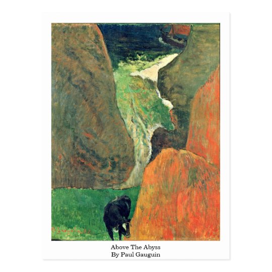 Above The Abyss By Paul Gauguin Postcard