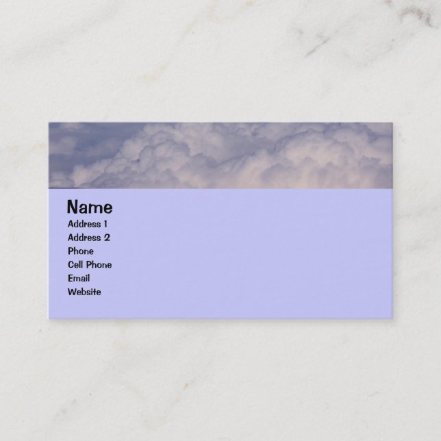 above the clouds 1 business card (Front)