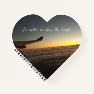 Above the clouds heart notebook